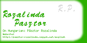 rozalinda pasztor business card